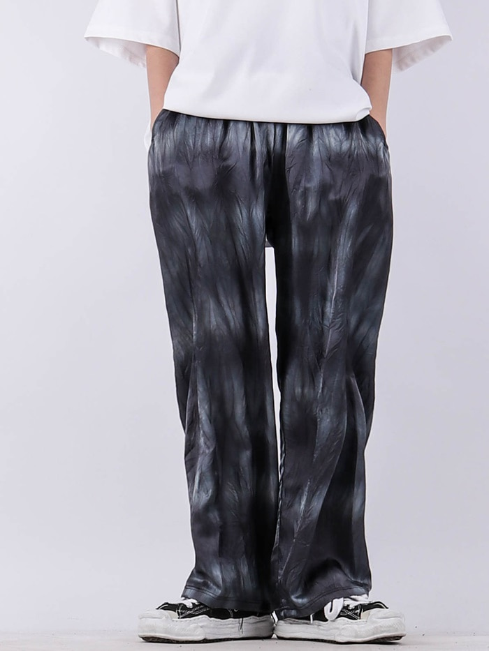 GE Water Printing Wide Silk Pants (2color)