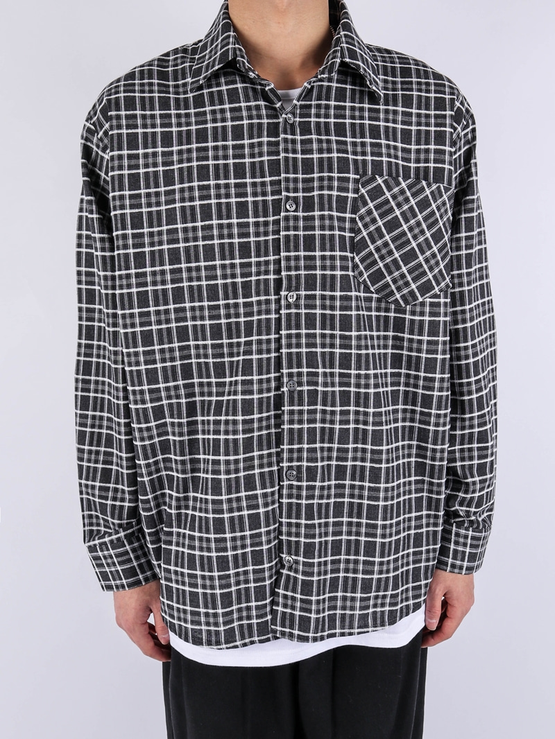 NV Cotton Linen Check Shirt (3color)