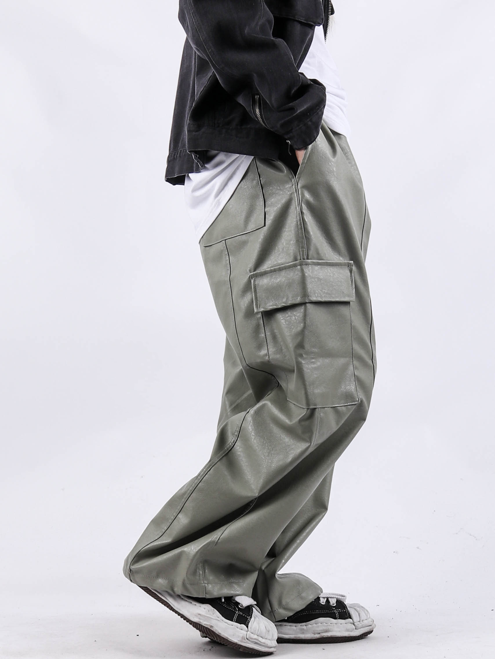 PS Cony Leather Cargo Pants (3color)